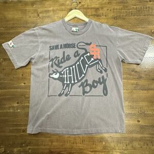 Stevenson Ranch X Thiccc Boy Save a Horse Ride a Thiccc Boy T Shirt Men’s Large